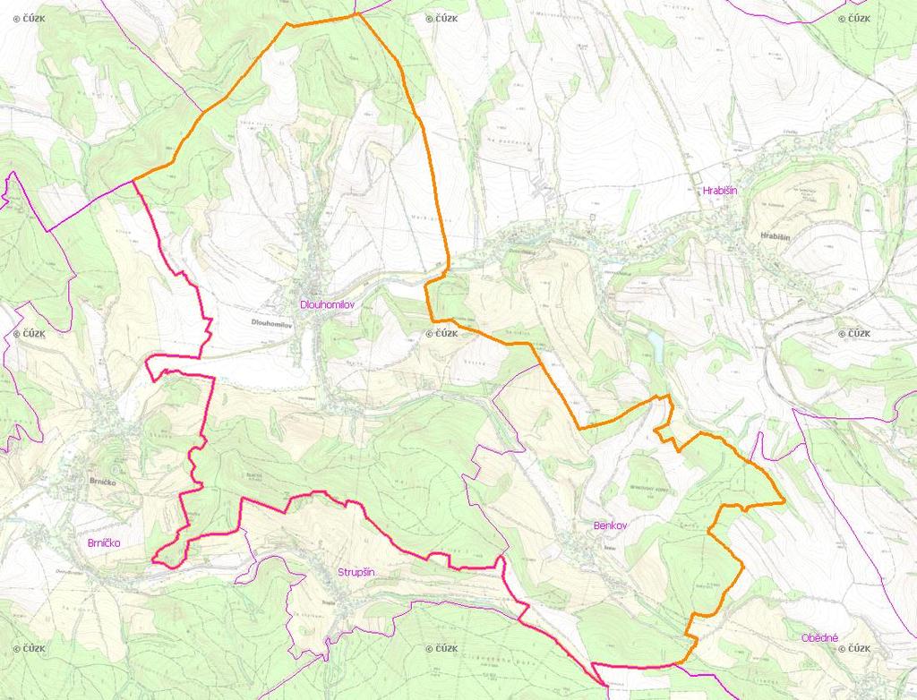 A. NÁZEV OBCE Název části obce (ZSJ): Dlouhomilov Mapa A: Území obce Přehledová mapka