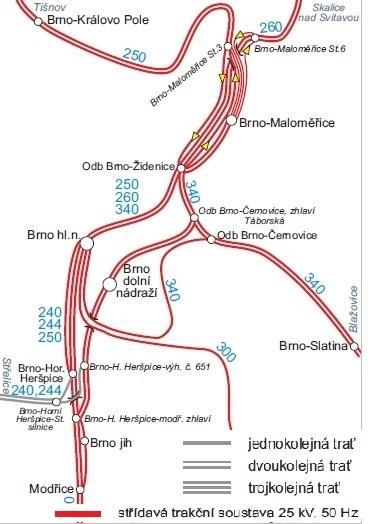 Obrázek 5 Zdroj: www.szdc.cz Přehledná mapa železničních tratí (č.