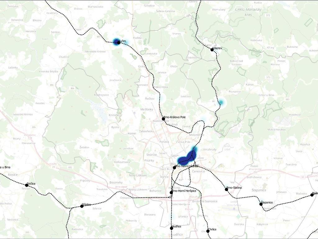 L n se v aglomeraci Brna nenachází žádné školské ani zdravotnické zařízení.