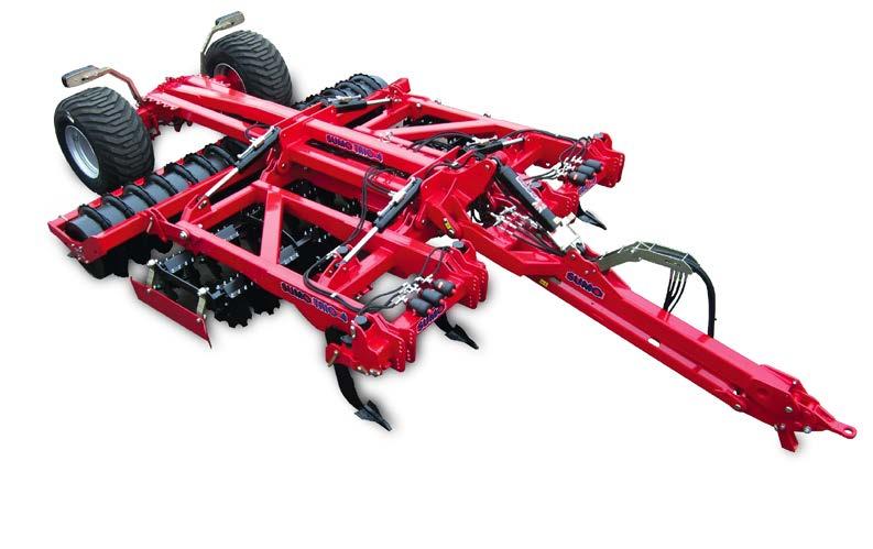 40 cm 3-6,5 m 210 600 k TRIO TAŽENÉ *Trio tažené s hydraulicky sklopným rámem. Uložení páru talířů na jedné hřídeli zvyšuje průchodnost v těžkých podmínkách.