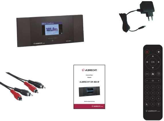 Připojení DR 460 C ke stávajícímu Hi-Fi systému Internetové rádio DR 460 C Vlastnosti Samostatně fungující zařízení Bezdrátové připojení Aktualizovaný seznam více než 10 000 online stanic 250