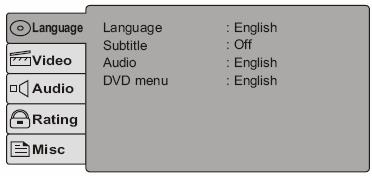 Pour la langue des sous-titres, de l'audio et du menu DVD, votre choix n'est validé que si la langue que vous choisissez est disponible sur
