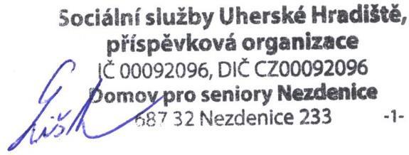Domov pro seniory Nezdenice Nezdenice 233 687 32 DOMÁCÍ ŘÁD DZR Nezdenice Zpracovali: Mgr. Martin Liška, Mgr.