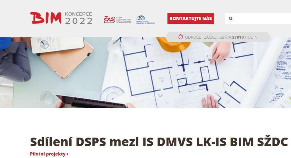 Předpilotní projekt Sdílení DSPS mezi IS DMVS Libereckého kraje - IS BIM SŽDC prostřednictvím výměnného formátu JVF DTM a IFC.DSPS http://www.koncepcebim.