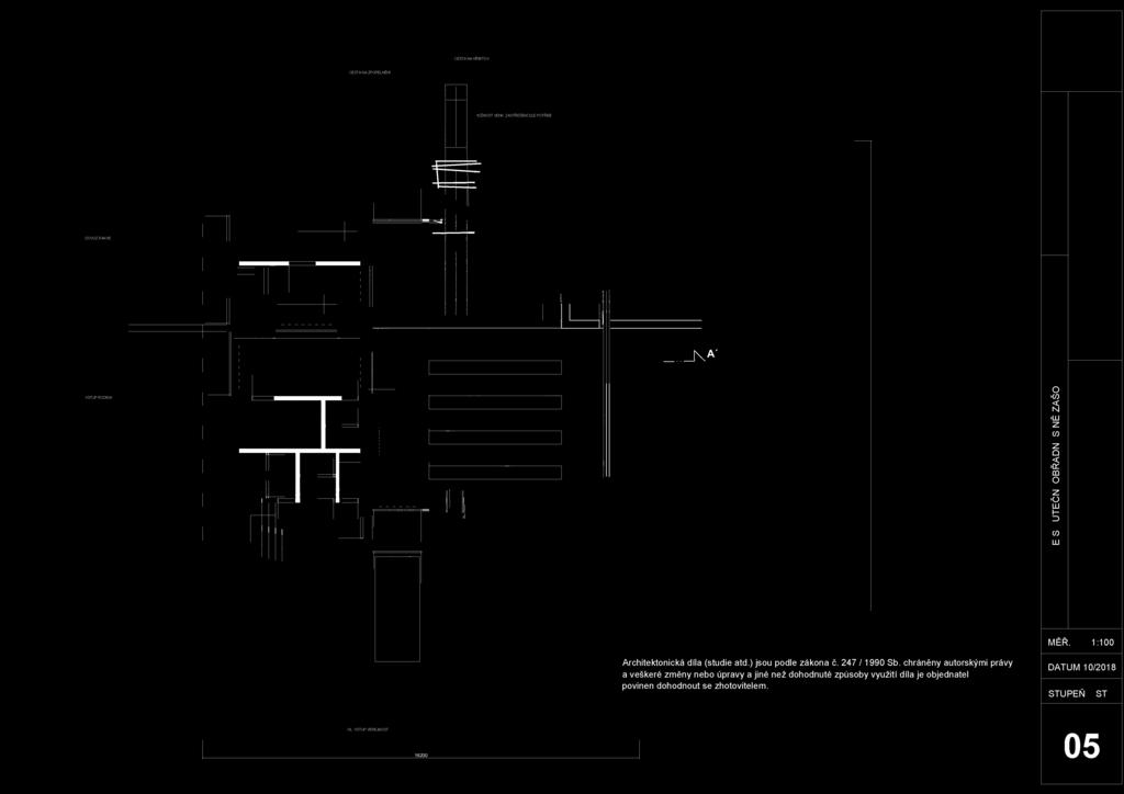 MĚŘ. 1:100 Architektnická díla (studie atd.) jsu pdle zákna č. 247 / 1990 Sb.