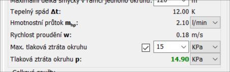 aby nebyla překročena nastavená max. tlaková ztráta okruhu.