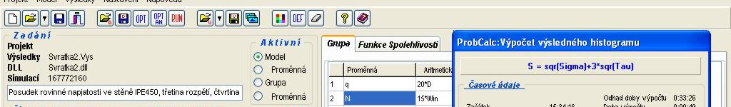 Programový nástroj ProbCalc Grupování