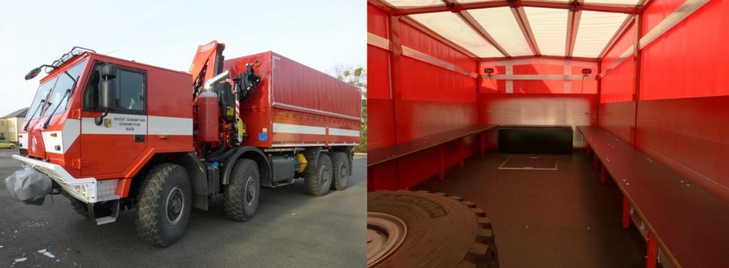 Nákladní automobil s hydraulickou rukou Tatra T815-7 evakuace osob i z těžko přístupných míst a zaplavených oblastí přeprava materiálu humanitární pomoci do zasažených oblastí hydraulická ruka a el.