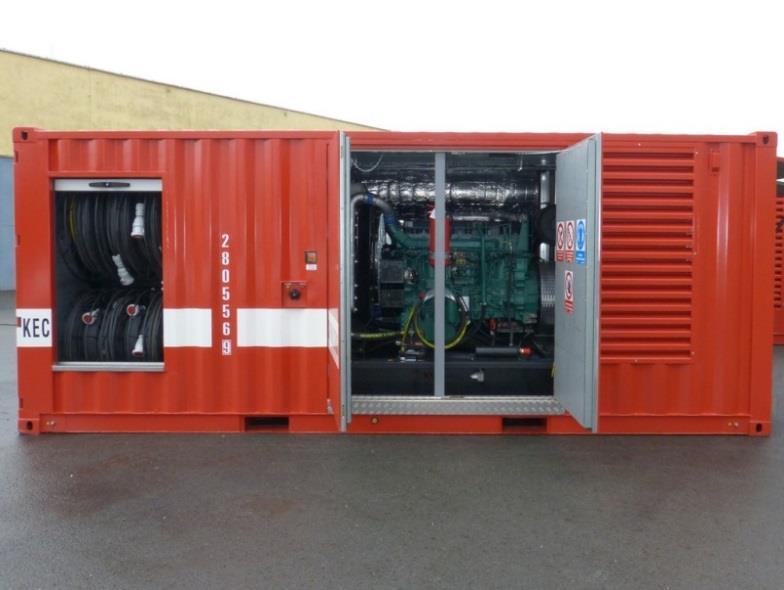KEC 400 / 88 elektrocentrála kontejner generátor pro výrobu elektřiny např.