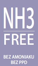 NH3 FREE ztmavuje, zesvětluje, kryje šediny a je možné vytvářet i speciální efekty.