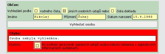 III. Co dělat, když 1. je některý z údajů označen jako nesprávný V uvedeném případě je třeba se před provedením evidenčního úkonu obrátit na Ministerstvo vnitra, odbor azylové a migrační politiky, P.