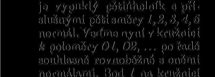a B, protnou se půlící přímky v bodě S; ABS je rovnoramenný trojúhelník (SA = SB), jenž má při základně AB úhly l<x.