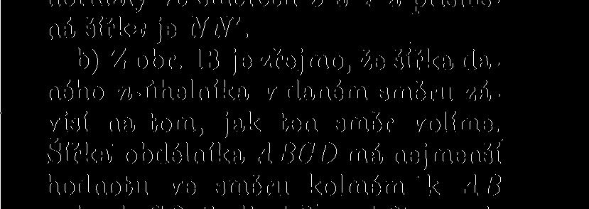 k. Vzdálenost dvou rovnoběžných opěrných přímek t x a t 2, měřená podél jejich společné kolmice nazývá se šiřlcou vypuklého mnohoúhelníka ve směru 1 nebo 2. V obr.