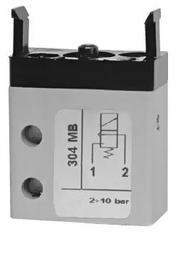 Ovládací ventily / valves /, / ada M mechanicky ovládané, velikost mikro s adaptérem pro montáï na panel M Series Mechanically led, Micro Size with adaptor for panel PouÏití Use Konstrukce ventilû