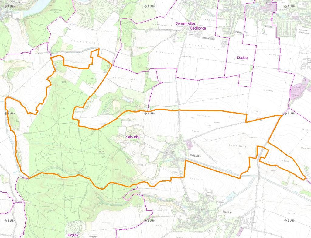 A. NÁZEV OBCE Název části obce (ZSJ): Seloutky Mapa A: Území obce Přehledová mapka