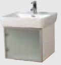 SESTAVA LEPUS PRO AL Závěsná skříňka s keramickým umyvadlem LE51P/ L1 ALU a LE51L/ L1 ALU (39x50x31) Laufen Pro 45x34.