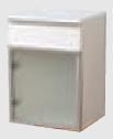Závěsná skříňka s keramickým umyvadlem LE52P/ L1 ALU a LE52L/ L1 ALU (48x50x45) Laufen Pro 55x48.
