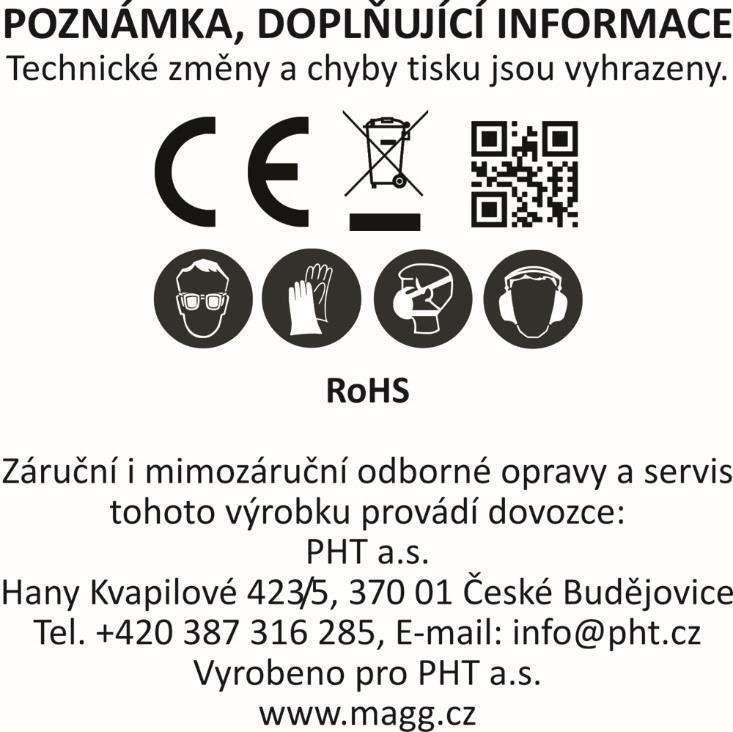 Nářadí nikdy nepřetěžujte V uvedeném výkonovém rozsahu budete pracovat účinněji a bezpečněji.