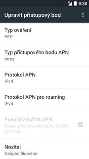 Nastavení MMS Nastavení. Vyberete možnost Další. 3. Dále zvolíte Mobilní sítě. 4. Poté vyberete Názvy přístupových bodů (APN).