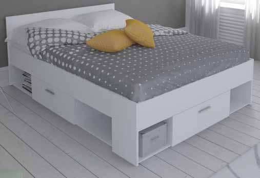 159571 Multifunkční postel POCKET dub Sonoma 159574 Multifunkční postel POCKET bílý lak - pro matrace 140 200 cm (doporučená výška 16 cm) -
