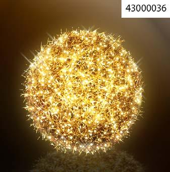 150 cm 3D LED zlatá kobercová koule