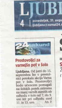 Article on volunteering within measure 5.4-LJU in September 2009: 7.