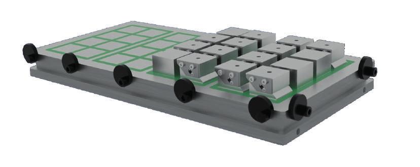 Mastermill Možnost zapojení sestavy několika magnetů na jednu řídící jednotku Možnost obrábění obrobku z 5 stran, vrtání skrz či obrábění nerovných obrobků Drážka pro přichycení magnetu ke stolu po