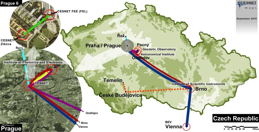 TF - infrastruktura Vyvíjena od roku 2011 Délka tras na