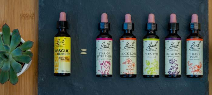 Krizové esence - RESCUE Remedy Nejznámější, nejpoužívanější a také jediná směs v Bachově květové terapii (podle originální receptury Dr. Bacha se skládá z 5 Bachových květů), tzv.