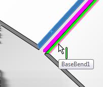 Svary 6. V poli Svar do vyberte hranu prvku BaseBend1 (OhybZákladní1). Pokud vyberete plochu pro Svar od, musíte vybrat hranu pro Svar do.