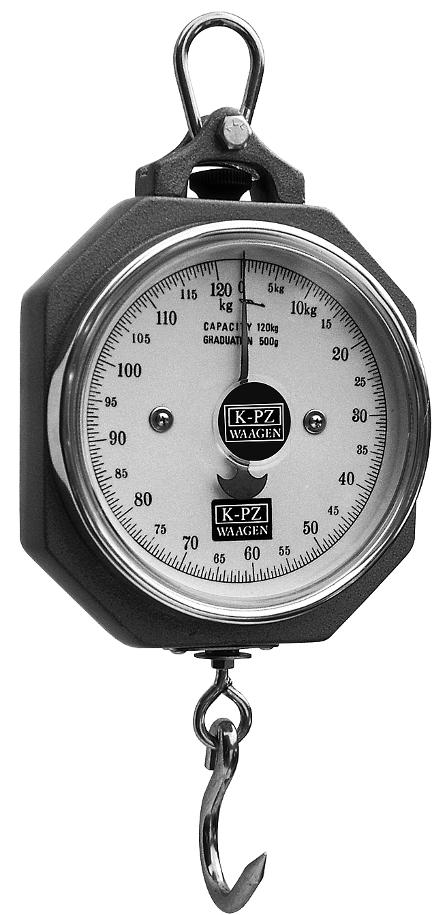 KPZ 301 / Mechanická závěsná váha Velmi kvalitní, robustní průmyslová Plošinov váha Váživost: až 200 kg Jeřábová váha pro jednoduché a rychlé určení hmotnosti při kontrolním vážení.
