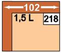 218 1,5L 219 1,5R 102 96 94 1,5-sedák s područkou 8 250