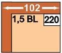 Kč 220 1,5BL 221 1,5BR 102 96 94 1,5-sedák s područkou