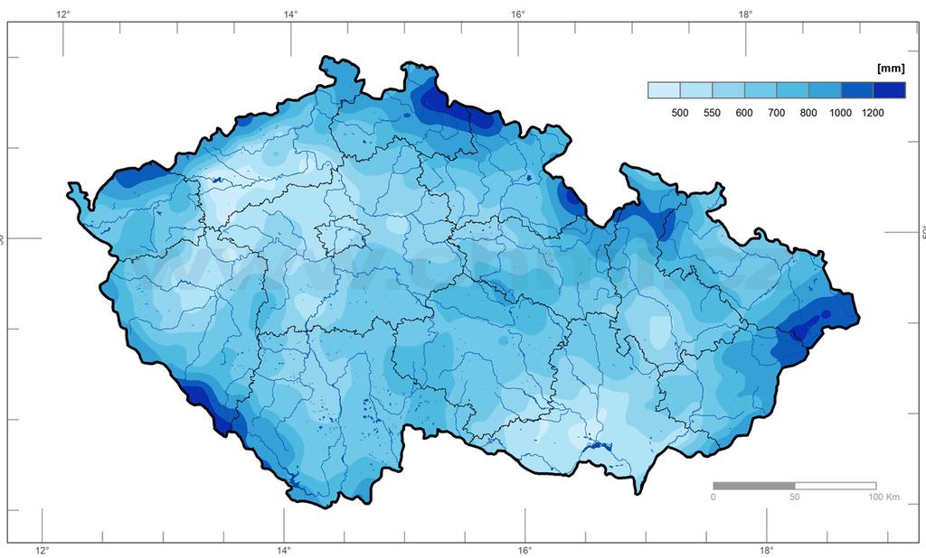 Obr. 4: Klimatické regiony Vysočiny (Toušek, et.al. 2008) Obr.