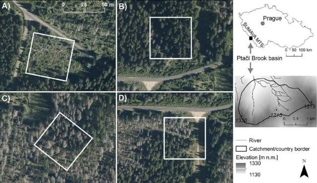 2 Materiál a metody 2.1 Zájmová lokalita Výzkum byl prováděn v experimentálním povodí Katedry fyzické geografie a geoekologie Přírodovědecké fakulty Univerzity Karlovy.