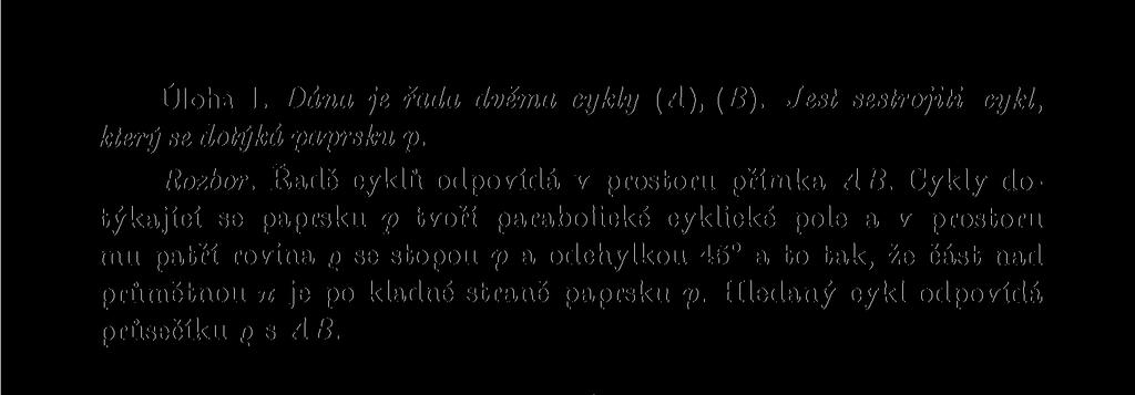 je po kladné straně paprsku p. Hledaný cykl odpovídá průsečíku g s AB. Obr. 18. Provedení (obr. 18).