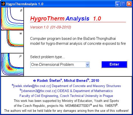 HygroThermAnalysis Řeší 1D (desky/stěny) a 2D