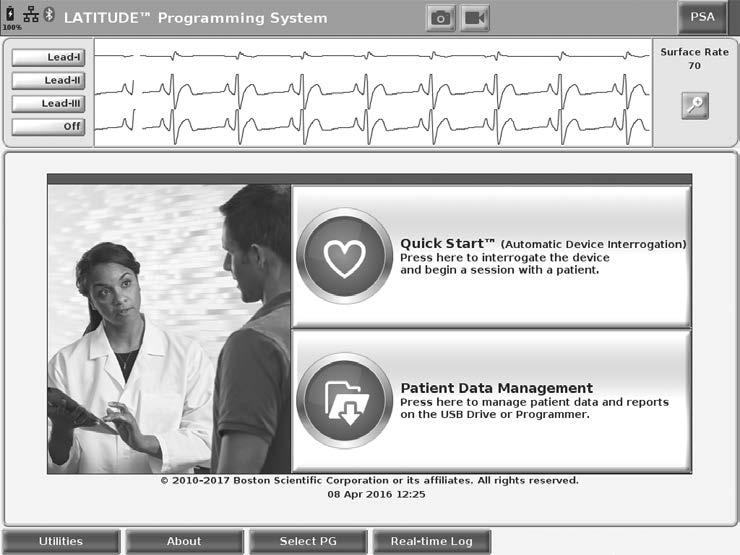 PATIENT DATA MANAGEMENT APPLICATION The Patient Data Management application allows you to export, transfer, print, read, and delete patient data, which has been saved to the Programmer hard drive.