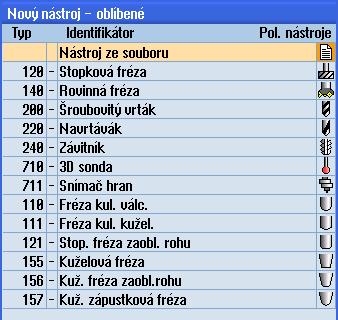 Správa nástrojů 11.5 Seznam nástrojů Odložení nástroje do kódového držáku 1. Je otevřený "Seznam nástrojů". 2.