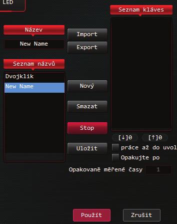 118 CZ Tlačítko Záznam se