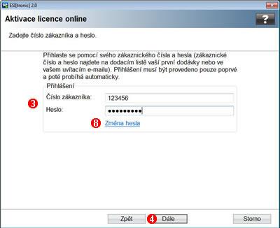 Licencování Aktivace licence online Aktivace licence online může být provedena jen tehdy, pokud byl ESI[tronic] 2.0 instalován na PC/laptopu s přístupem k internetu.