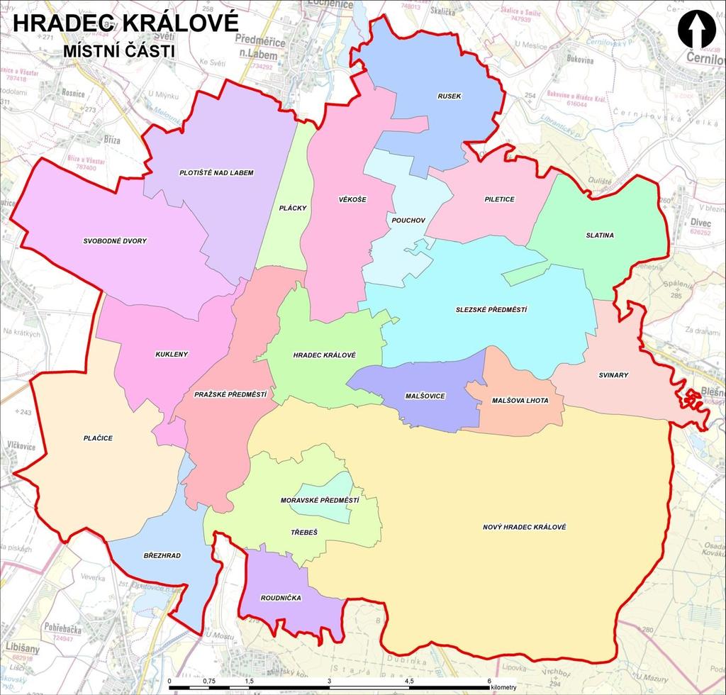 Pracovníci oddělení SPOD zajišťují výkon svěřené agendy SPOD vždy ve vymezené části správního obvodu Magistrátu města Hradec Králové.