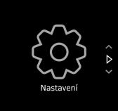 2. Menu nastavení můžete procházet tažením prstu nahoru nebo dolů, případně horním či spodním tlačítkem. 3.