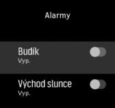 4. Pomocí horního a spodního tlačítka nastavte, kolik hodin před východem/západem slunce si přejete být upozorněni, potvrďte prostředním tlačítkem. 5. Stejným způsobem nastavte minuty. 6.