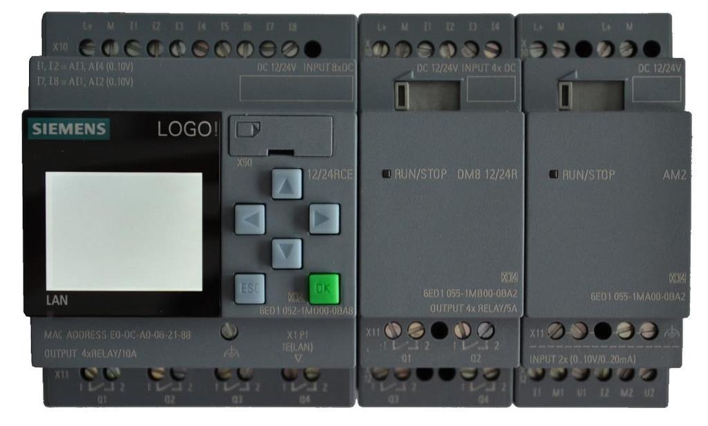 Nastavování a úprava programu Veškeré logické funkce zabezpečuje v rozvaděči programovatelný automat PLC LOGO! - Siemens. Tato jednotka umožňuje měnit důležité parametry pro chod zařízení.