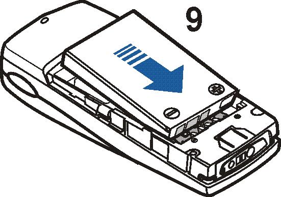 Zaèínáme 4. Vlo¾te baterii (9). 5.