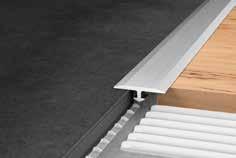 rofily pro elastické obklady stěn a podlahové krytiny Schlüter -VINRO-T Schlüter -VINRO-T je profil používaný dodatečně jako přechod mezi přilehlými elastickými podlahovými krytinami položenými v