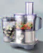 KuchyÀské roboty Miniroboty 27 FP250 food procesor kovov Compact multipro v kon 750 W kapacita nádoby 2,1 l plastov dïbán mixéru na 1,2 l 2 rychlosti + pulz 3 strouhací disky krájecí nerez ãepel
