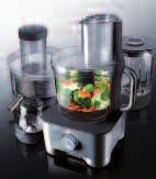 KuchyÀské roboty Food Procesory 29 TOTAL SYSTEM FP 972 V kon motoru 1200W s patentem Tri-Drive systém pro snadn profesionální v sledek 50 funkcí Kovové drïadlo nádoby k pfiená ení Brou ené