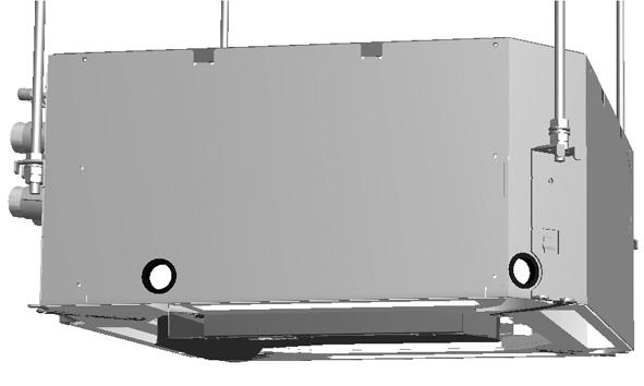 4 Instllzione del ventilconvettore Collegre i rccordi di entrt e uscit dell'cqu del ventilconvettore ll tuzione dell'cqu, come illustrto sotto. Fig. 4.